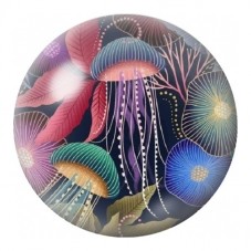 Cabochon en Verre Illustré Méduses Graphiques Rétro 12 à 25mm pour la Création de Bijoux Fantaisie - DIY