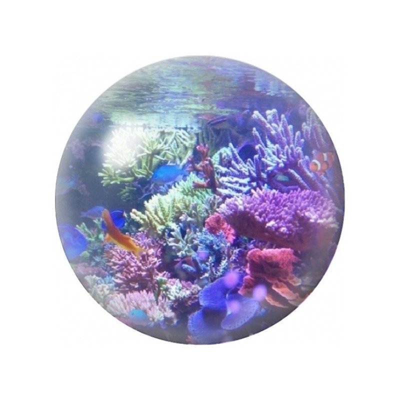 Cabochon en Verre Illustré Récif Corallien Violet 12 à 25mm