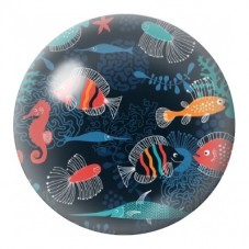 Cabochon en Verre Illustré Animaux Marins Graphiques 12 à 25mm pour la Création de Bijoux Fantaisie - DIY