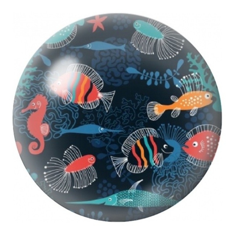Cabochon en Verre Illustré Animaux Marins Graphiques 12 à 25mm
