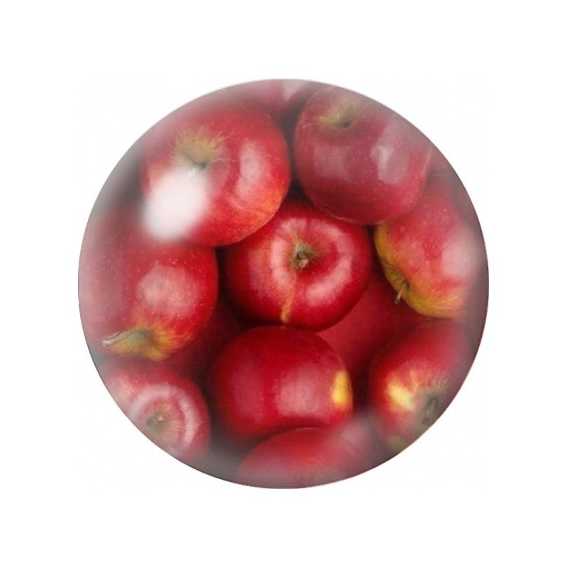 Cabochon en Verre Illustré Pommes Rouges en Gros Plan 12 à 25mm