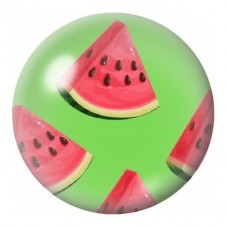 Cabochon en Verre Illustré Tranches de Pastèque sur Fond Vert 12 à 25mm pour la Création de Bijoux Fantaisie - DIY