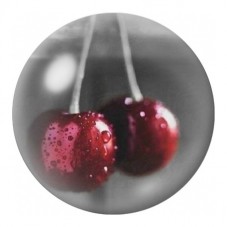 Cabochon en Verre Illustré Cerises Brillantes en Duo 12 à 25mm pour la Création de Bijoux Fantaisie - DIY