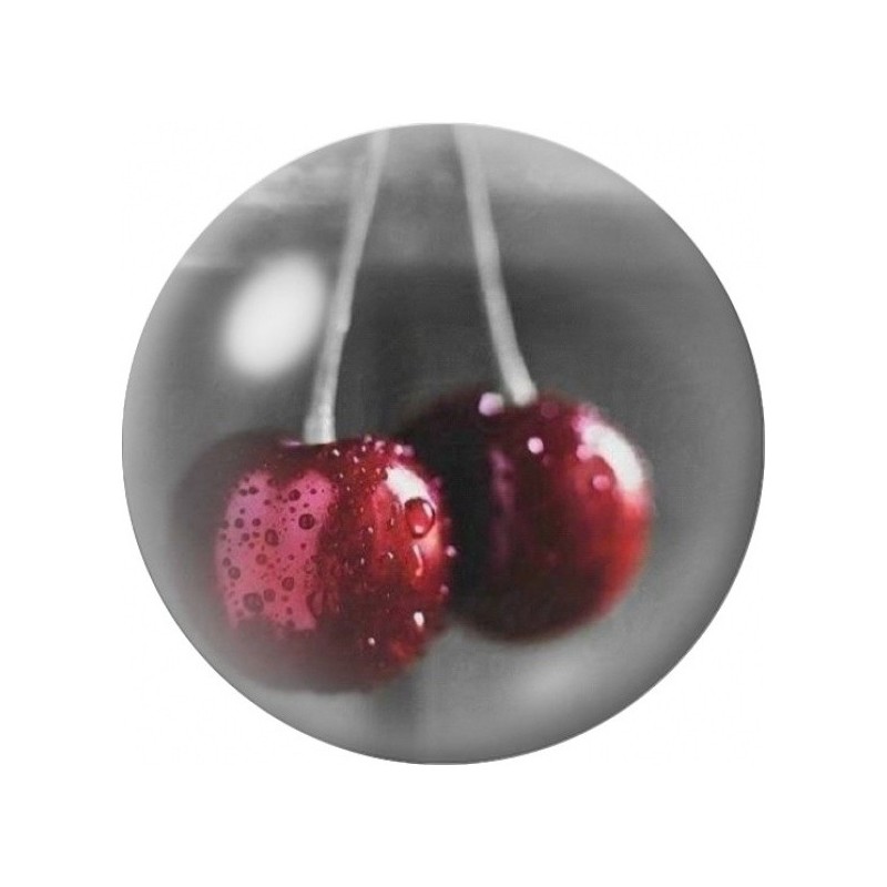 Cabochon en Verre Illustré Cerises Brillantes en Duo 12 à 25mm