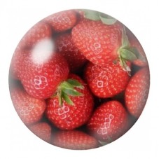 Cabochon en Verre Illustré Fraises Mûres en Gros Plan 12 à 25mm pour la Création de Bijoux Fantaisie - DIY