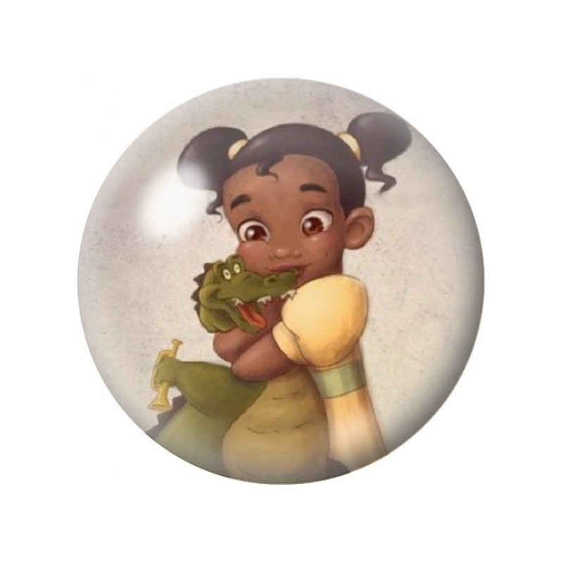 Cabochon en Verre Illustré Princesse à la Petite Grenouille 12 à 25mm