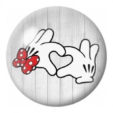 Cabochon en Verre Illustré Mains Formant un Cœur 12 à 25mm pour la Création de Bijoux Fantaisie - DIY