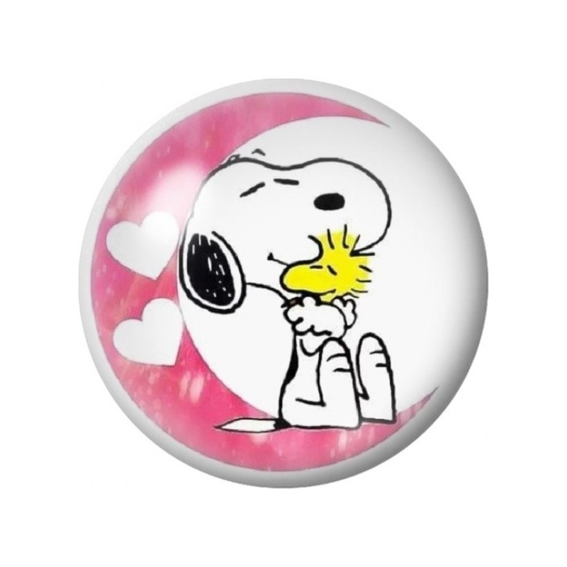 Cabochon en Verre Illustré Snoopy Enlaçant Woodstock 12 à 25mm