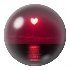 Cabochon en Verre Illustré Cœur Lumineux au-dessus de la Mer 12 à 25mm pour la Création de Bijoux Fantaisie - DIY