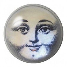 Cabochon en Verre Illustré Visage de Lune Vintage 12 à 25mm pour la Création de Bijoux Fantaisie - DIY