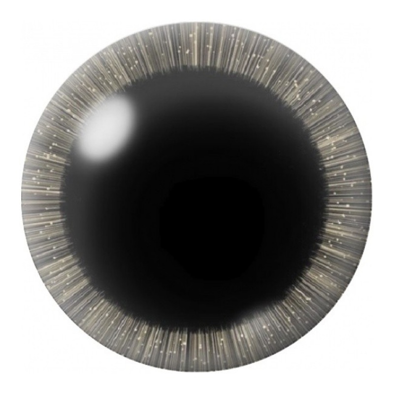 Cabochon en Verre Illustré Éclipse Noire aux Rayons Argentés 12 à 25mm