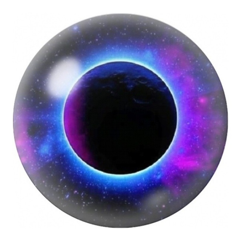 Cabochon en Verre Illustré Éclipse dans une Nébuleuse 12 à 25mm
