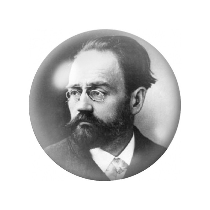 Cabochon en Verre Illustré Portrait d’Émile Zola à Lunettes 12 à 25mm