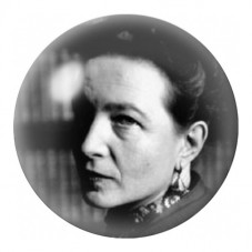 Cabochon en Verre Illustré Simone de Beauvoir de Profil 12 à 25mm pour la Création de Bijoux Fantaisie - DIY