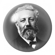 Cabochon en Verre Illustré Portrait de Jules Verne 12 à 25mm pour la Création de Bijoux Fantaisie - DIY