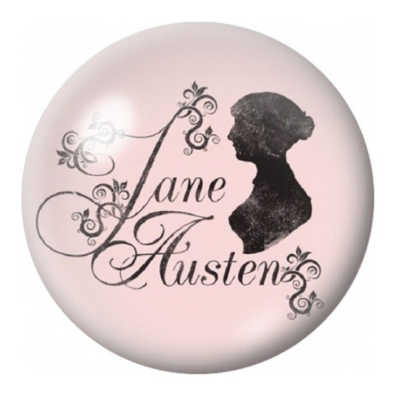 Cabochon en Verre Illustré Silhouette de Jane Austen 12 à 25mm