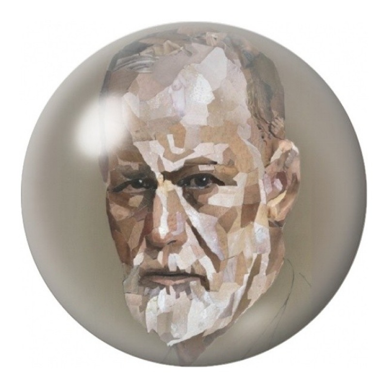 Cabochon en Verre Illustré Sigmund Freud Cubiste 12 à 25mm
