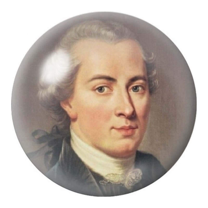 Cabochon en Verre Illustré Portrait d’Emmanuel Kant 12 à 25mm
