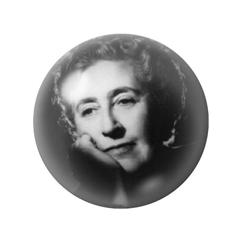 Cabochon en Verre Illustré Agatha Christie la Main au Visage 12 à 25mm