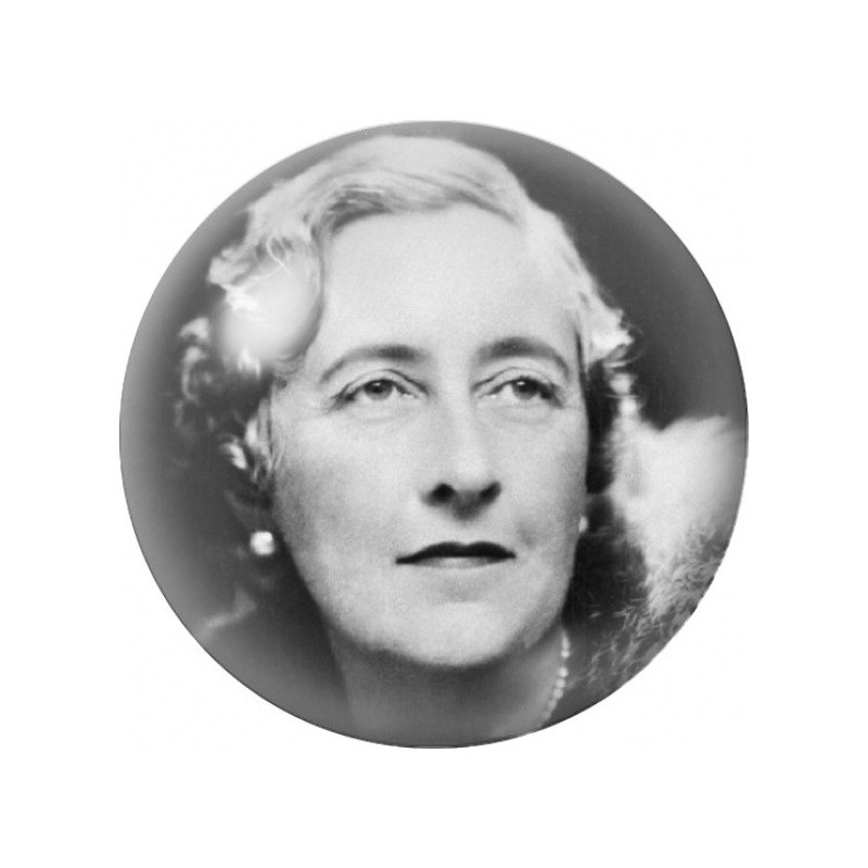 Cabochon en Verre Illustré Portrait d’Agatha Christie 12 à 25mm