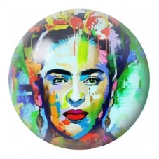 Cabochon en Verre Illustré Frida Kahlo Multicolore 12 à 25mm pour la Création de Bijoux Fantaisie - DIY