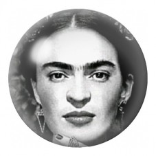 Cabochon en Verre Illustré Gros Plan de Frida Kahlo 12 à 25mm pour la Création de Bijoux Fantaisie - DIY
