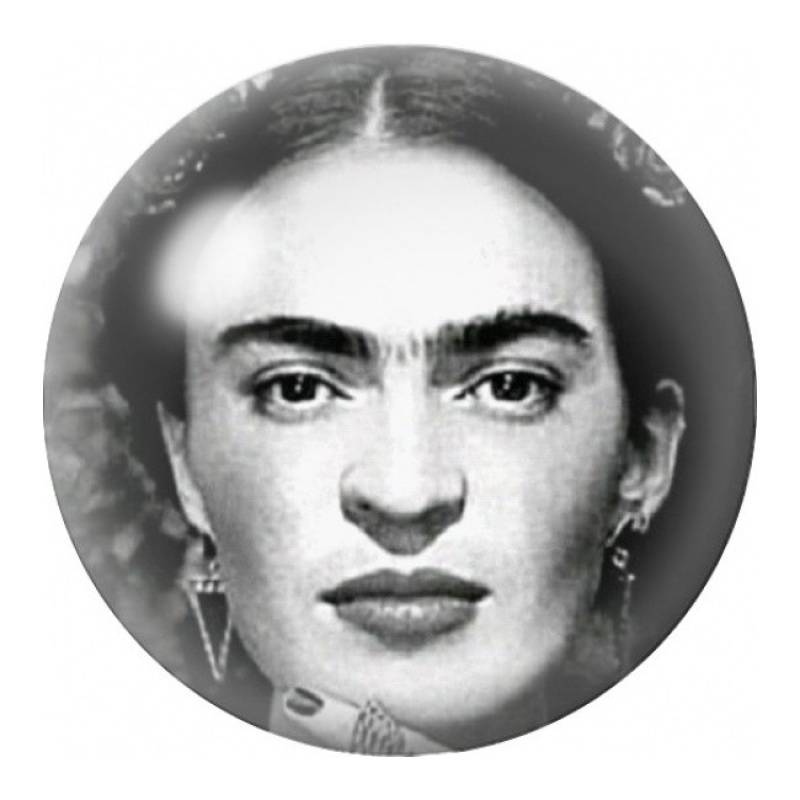 Cabochon en Verre Illustré Gros Plan de Frida Kahlo 12 à 25mm
