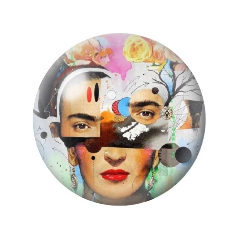 Cabochon en Verre Illustré Frida Kahlo Surréaliste aux Yeux 12 à 25mm