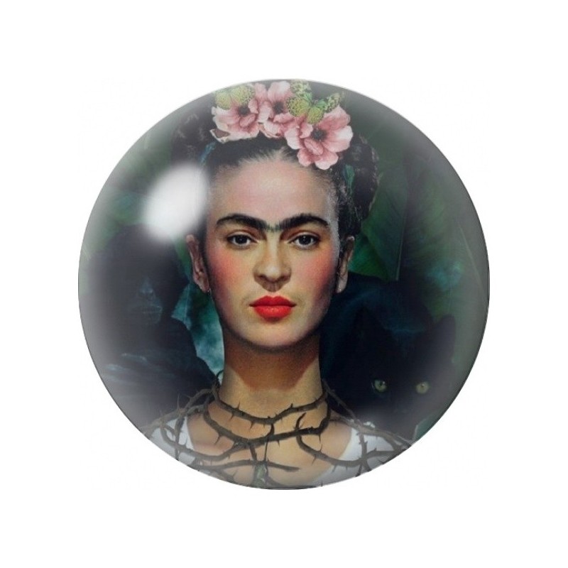 Cabochon en Verre Illustré Frida Kahlo au Collier Toile 12 à 25mm