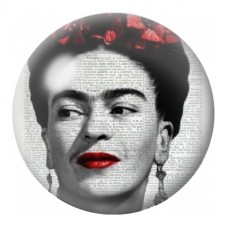 Cabochon en Verre Illustré Frida Kahlo Typographique 12 à 25mm pour la Création de Bijoux Fantaisie - DIY
