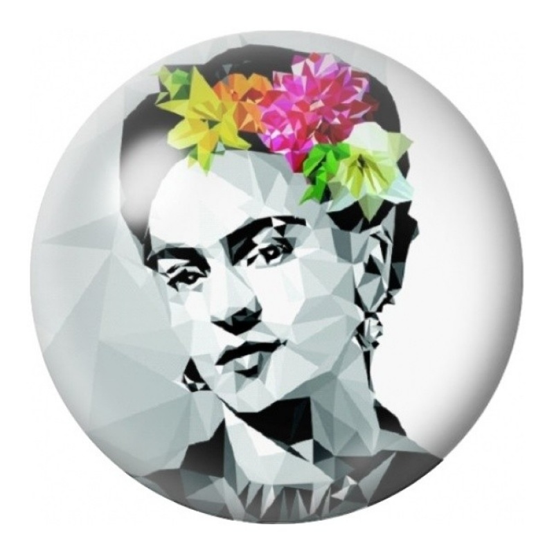 Cabochon en Verre Illustré Frida Kahlo Polygonale aux Fleurs 12 à 25mm