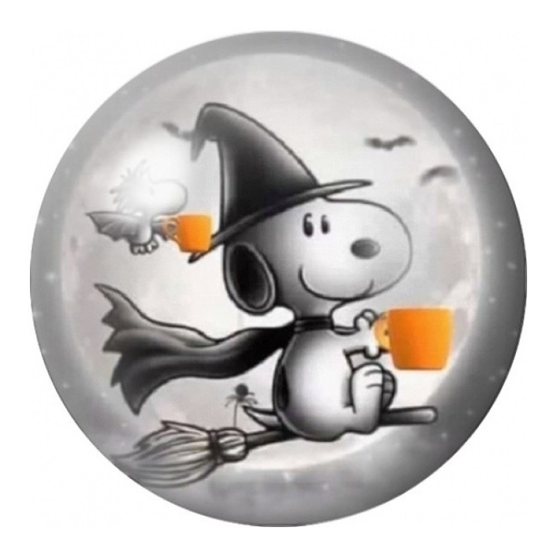 Cabochon en Verre Illustré Snoopy Sorcier d’Halloween 12 à 25mm