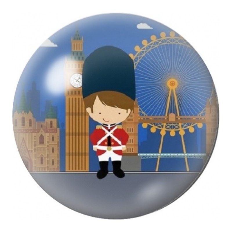 Cabochon en Verre Illustré Garde Royal de Londres 12 à 25mm