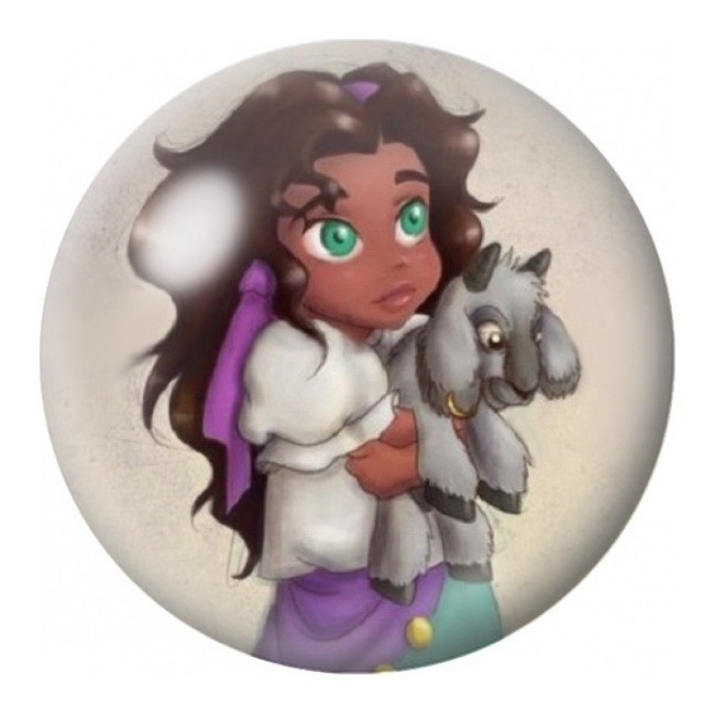 Cabochon en Verre Illustré Danseuse et Petite Chèvre 12 à 25mm
