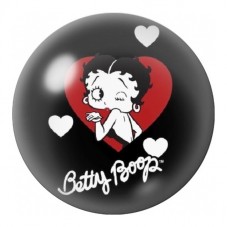 Cabochon en Verre Illustré Pin-Up au Cœur Rouge 12 à 25mm pour la Création de Bijoux Fantaisie - DIY