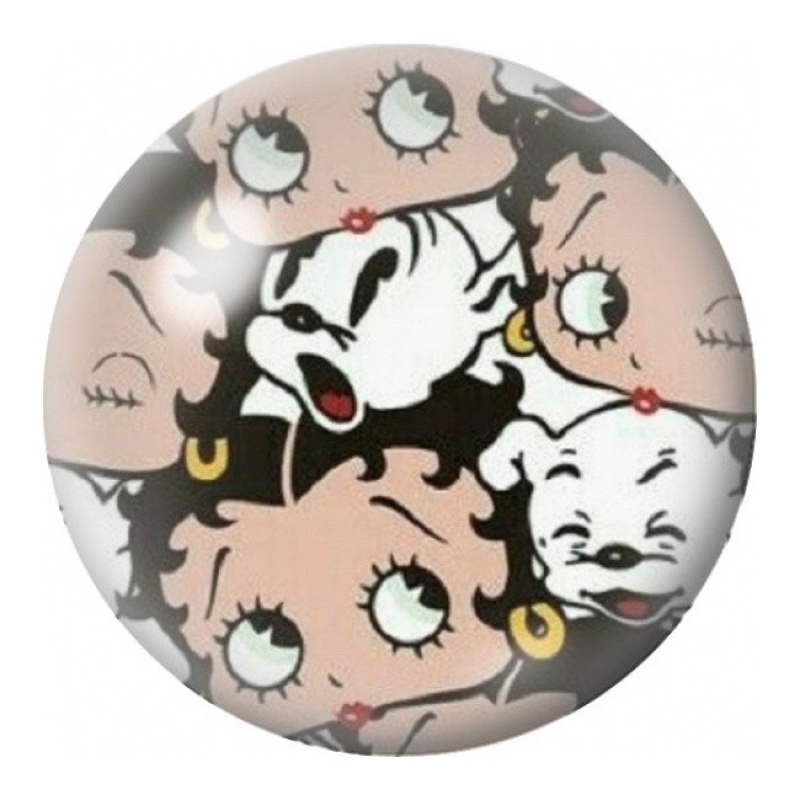 Cabochon en Verre Illustré Visages de Pin-Up Rétro 12 à 25mm