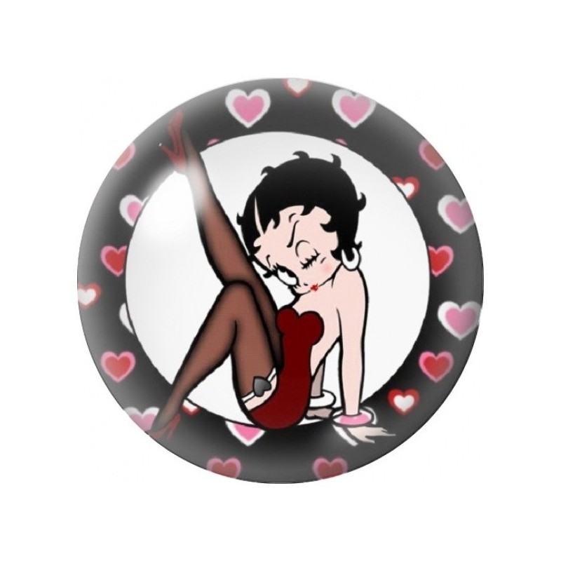 Cabochon en Verre Illustré Pin-Up aux Jambes Croisées 12 à 25mm