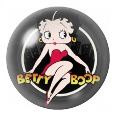 Cabochon en Verre Illustré Pin-Up Assise en Rouge 12 à 25mm pour la Création de Bijoux Fantaisie - DIY