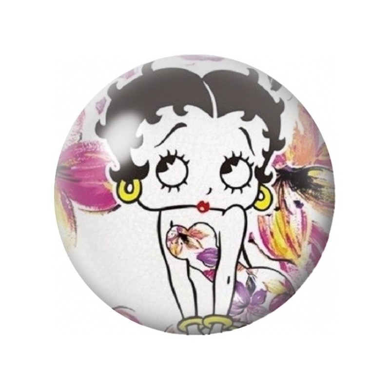 Cabochon en Verre Illustré Portrait de Pin-Up aux Papillons 12 à 25mm
