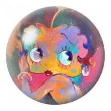 Cabochon en Verre Illustré Portrait de Pin-Up Aquarelle 12 à 25mm pour la Création de Bijoux Fantaisie - DIY