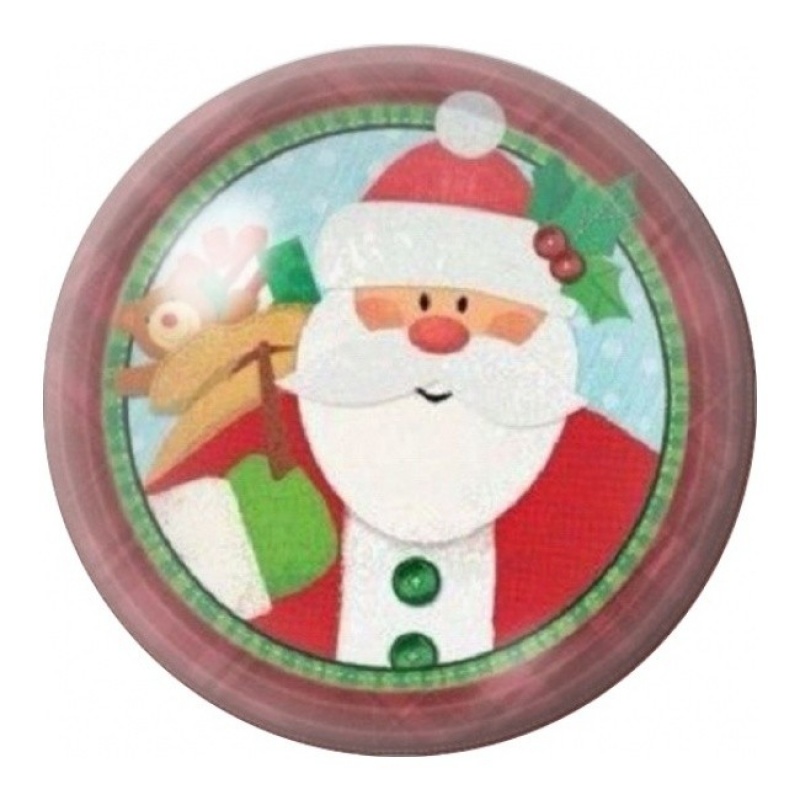 Cabochon en Verre Illustré Père Noël au Médaillon Patchwork 12 à 25mm