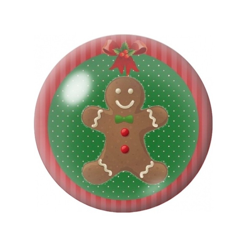 Cabochon en Verre Illustré Bonhomme Pain d’Épice 12 à 25mm