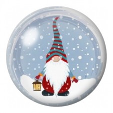 Cabochon en Verre Illustré Gnome dans sa Boule à Neige 12 à 25mm pour la Création de Bijoux Fantaisie - DIY