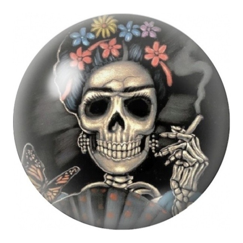 Cabochon en Verre Illustré Frida Kahlo Squelette Gothique 12 à 25mm