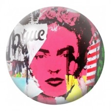 Cabochon en Verre Illustré Frida Kahlo Pop Art Rose 12 à 25mm pour la Création de Bijoux Fantaisie - DIY