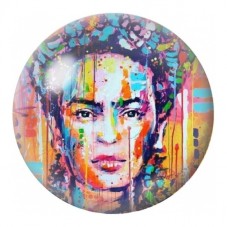 Cabochon en Verre Illustré Frida Kahlo Street Art Coloré 12 à 25mm pour la Création de Bijoux Fantaisie - DIY