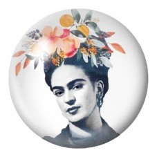 Cabochon en Verre Illustré Frida Kahlo aux Fleurs d’Automne 12 à 25mm pour la Création de Bijoux Fantaisie - DIY