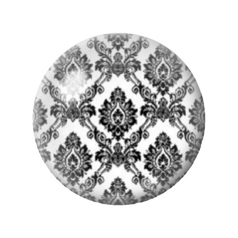 Cabochon en Verre Illustré Damas Noir et Blanc 12 à 25mm