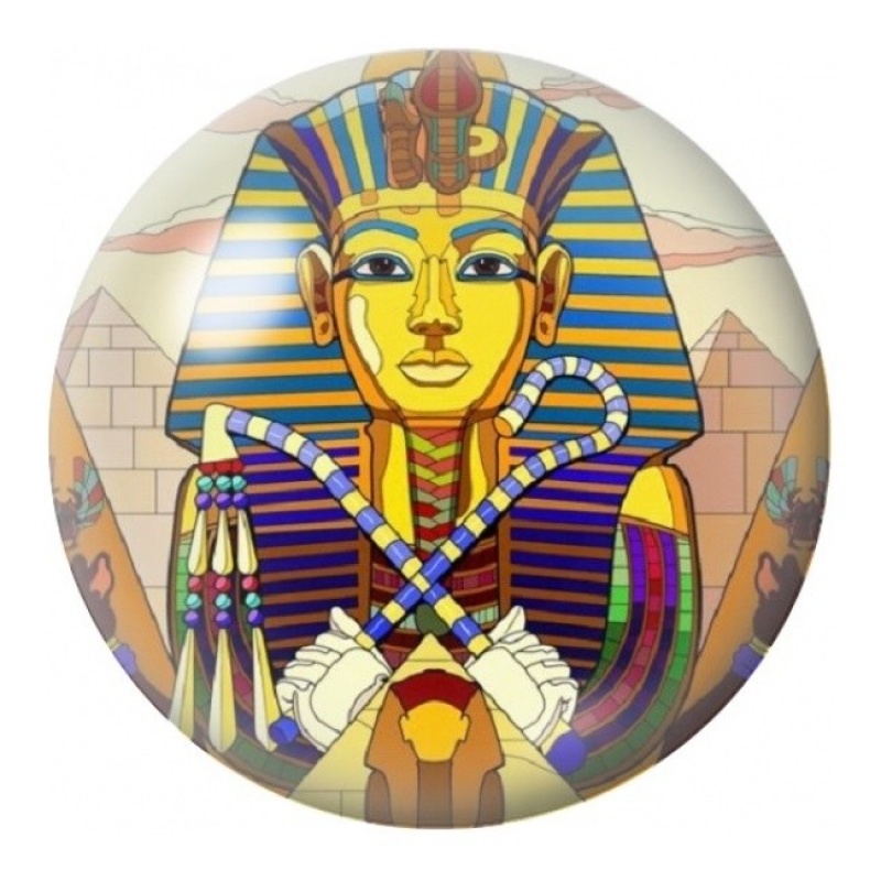 Cabochon en Verre Illustré Masque de Toutânkhamon Coloré 12 à 25mm