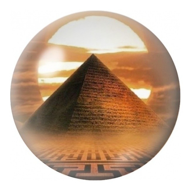 Cabochon en Verre Illustré Pyramide au Soleil Couchant 12 à 25mm